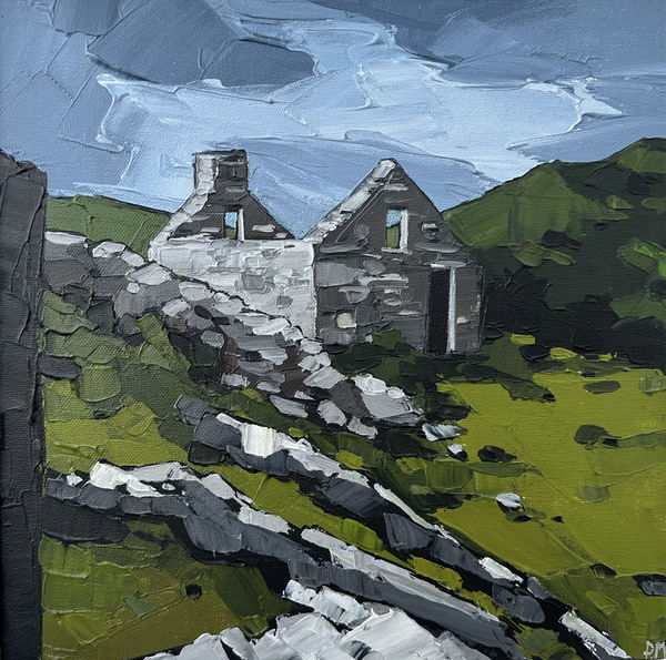 Welsh cottages painting