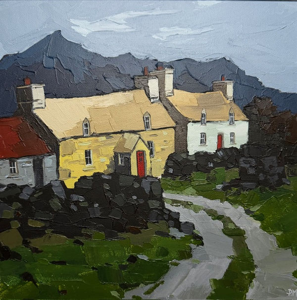 Welsh cottages painting