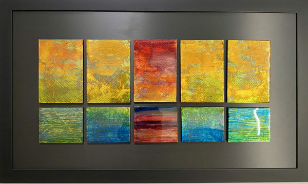 Abstract gold painting