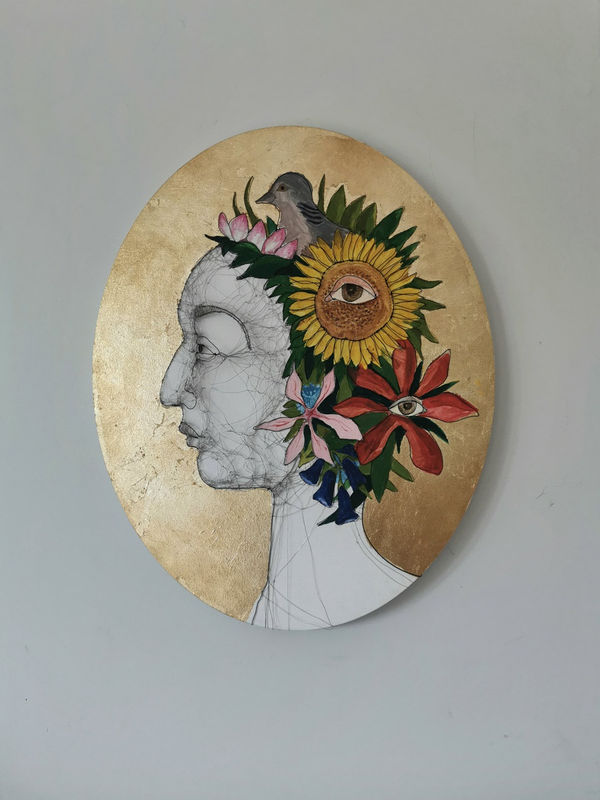 Mixed media wire art