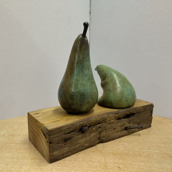 Pear bronze artwork