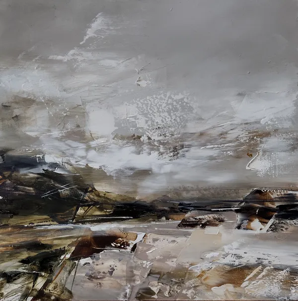 Porthmadog beach oil painting contemporary