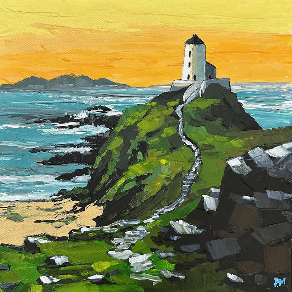 Llanddwyn light house painting