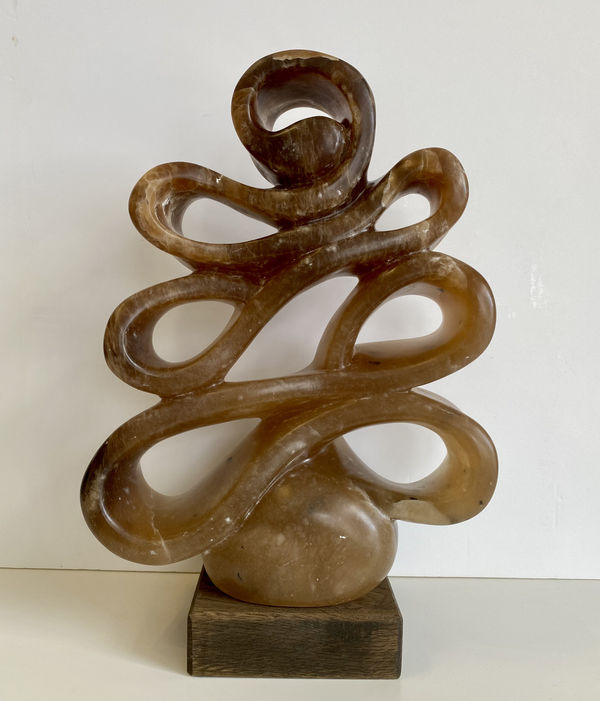 Alabaster abstract sculpture