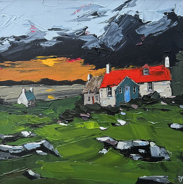 Welsh cottages painting