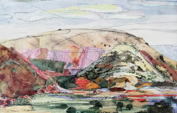 Kathryn Moore, Hergest Ridge from the foot of Bavhe Hill, 2021