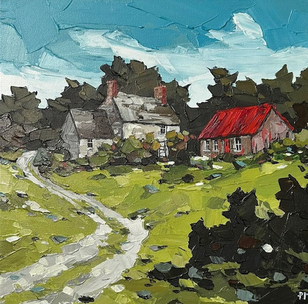 Welsh cottages painting