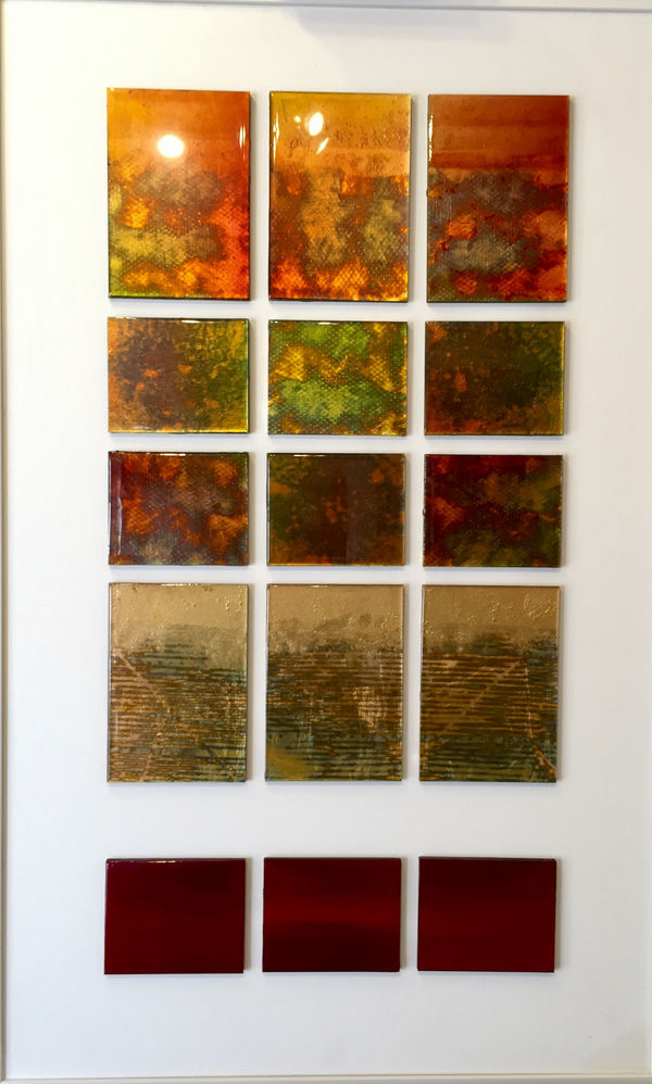 Red abstract painting