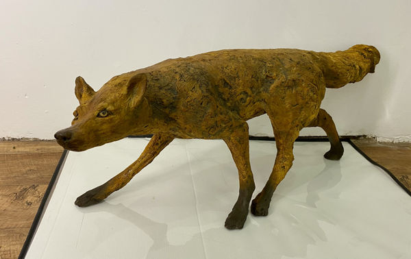 sculpture of fox for garden