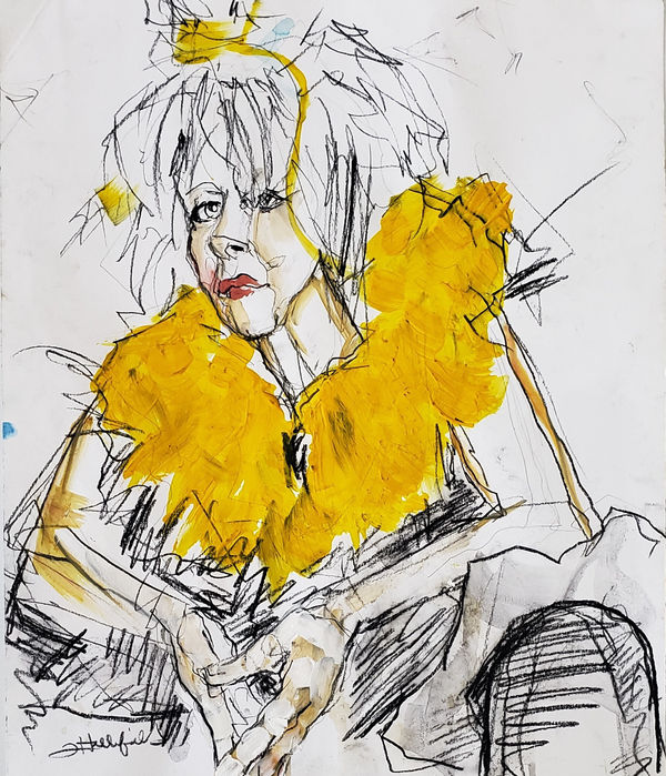 Tanya Hollifield, Lady in Yellow Boa, 2024