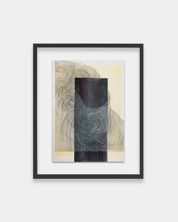 linn meyers Untitled, 2024 acrylic ink and colored pencil on vintage graph paper 11 x 8 in 27.94 x 20.32 cm LM.24.17