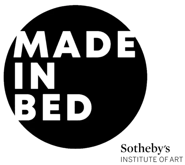 Portrait of Emilia Yin, with work by Jacopo Pagin, in Make Room’s booth at the Dallas Art Fair, 2025. Photo by Exploredinary. Courtesy of the Dallas Art Fair.