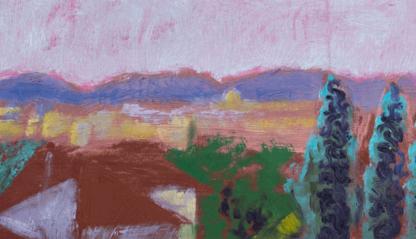 Isabelle Borg, Cipressi view from Zia Rita, 2007