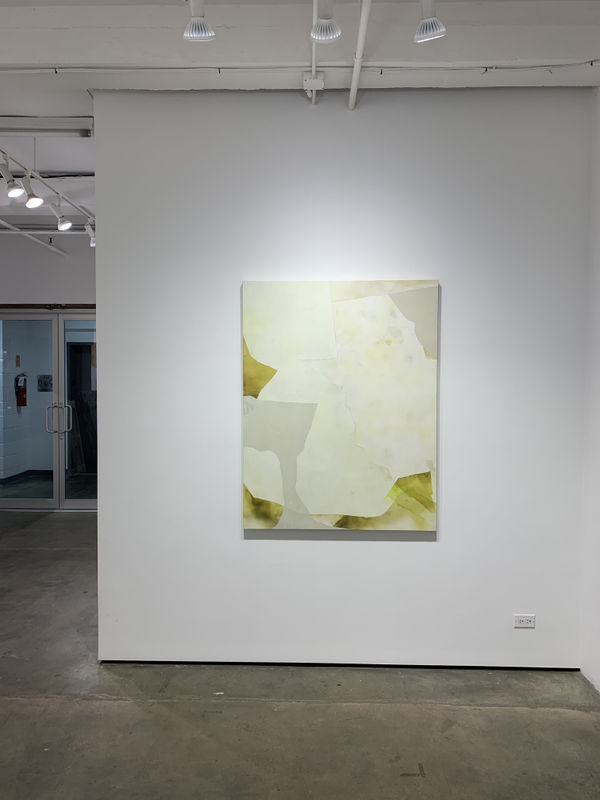 photo of Eric Blum paintings hanging in the gallery
