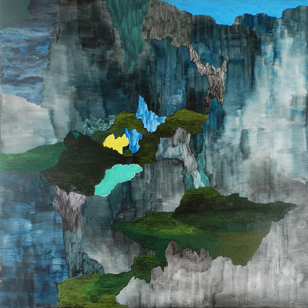 Abstract piece of contemporary art with dull colors