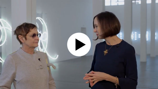 Screenshot von Interview mit Brigitte Kowanz | Museum Haus Konstruktiv Zürich (2019)