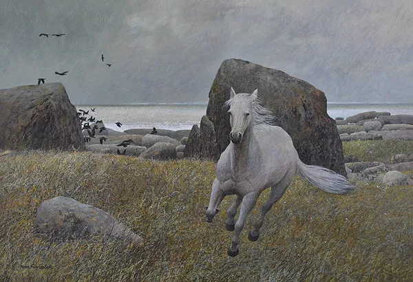 TOM FORRESTALL, Untitled (Beach and Horse), c. 1996