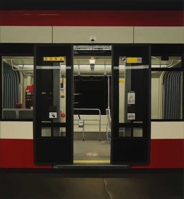 PETER HARRIS Route 501, 2021 oil on canvas 26 x 24 in.