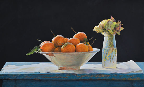 COLIN FRASER Eastern, 2024 egg tempera on board 18 3/8 x 30 1/8 in.