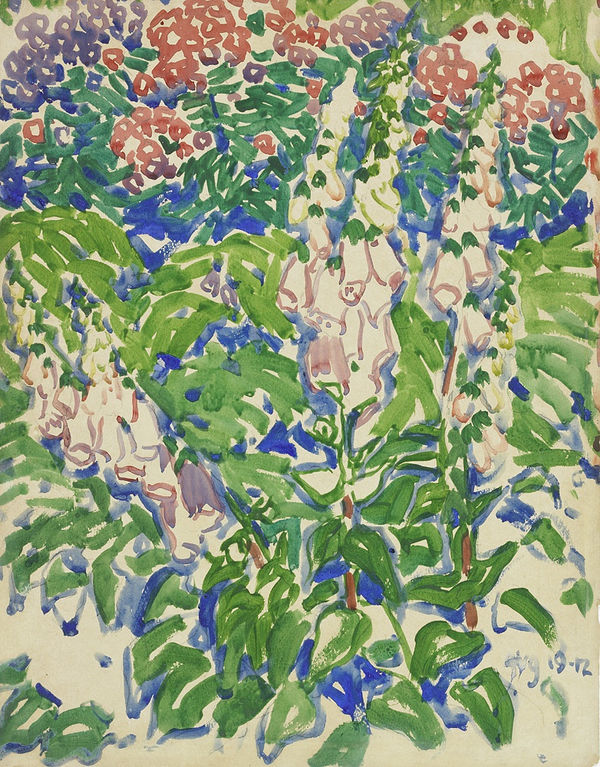 foxgloves by david milne