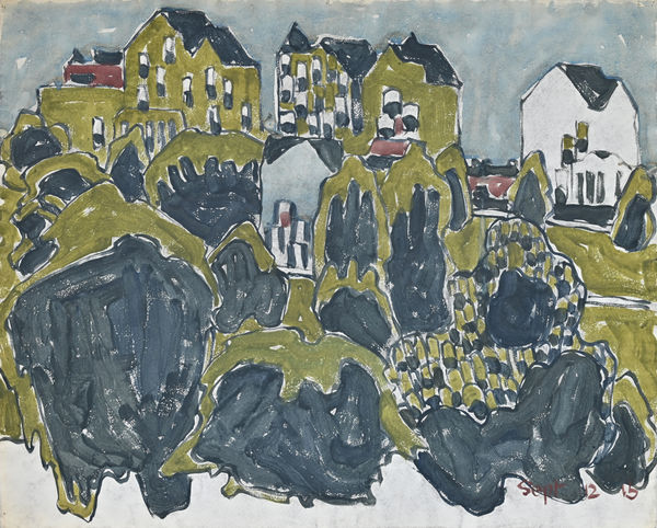 DAVID MILNE, Olive Matrix (Bronx Skyline II), 12 September 1915