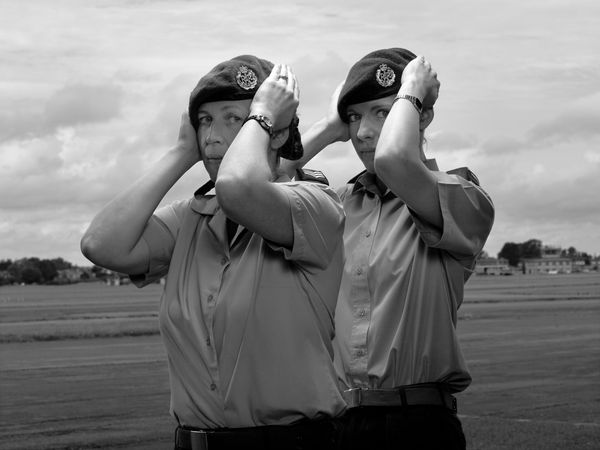 Brian Griffin, Sergeant Rachel and Senior Aircraftwoman Amy, RAF, Benson, England, 2017