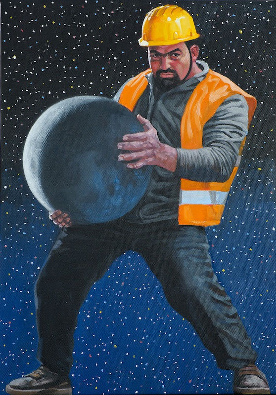 Roman Tolici The Moon I Promised 2018 Oil On Canvas 37 X 26 Cm Price 2800 Euro