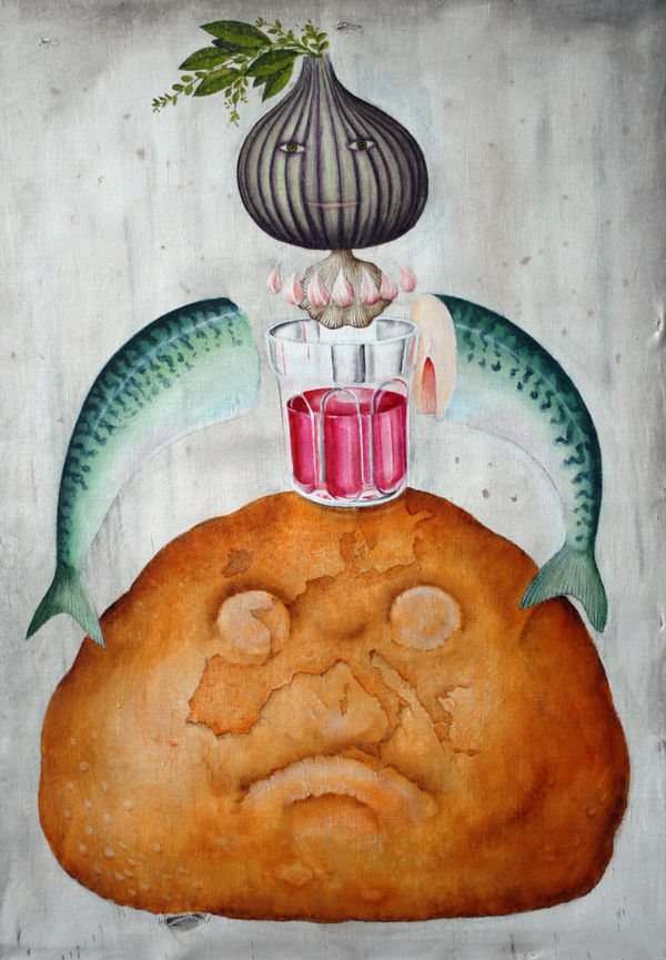 John Kindness Miss Europa Acrylic on linen 100 x 70cm