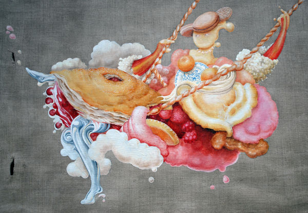 John Kindness Fragonard Dessert Oil on canvas 75 x 100 cm