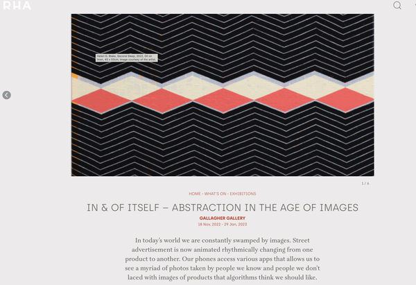 Helen Blake and Ronnie Hughes at the RHA Gallery