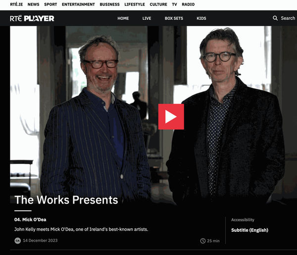 Mick O'Dea, The Works Presents, RTE One Television