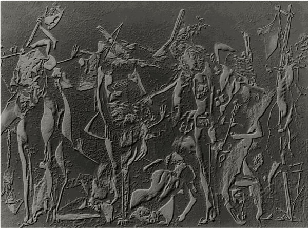 raoul ubac penthésilée ou le mur sans fin, 1938 tirage argentique d'époque 29,6 x 40 cm