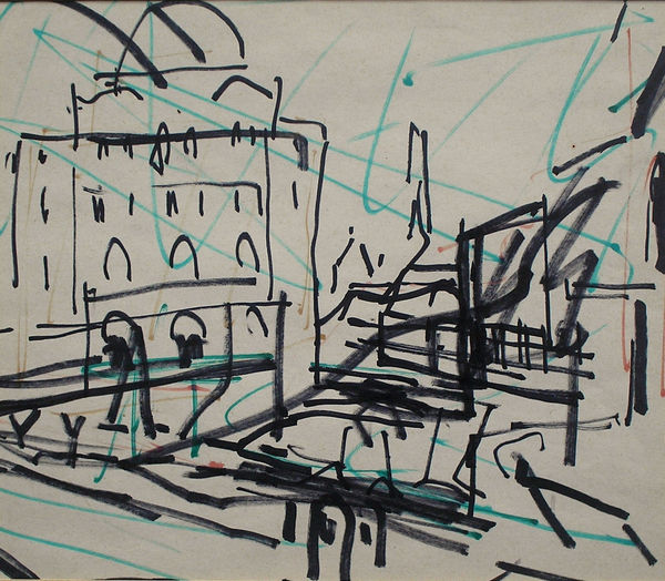 Frank Auerbach (1931-2024), Study for Mornington Crescent