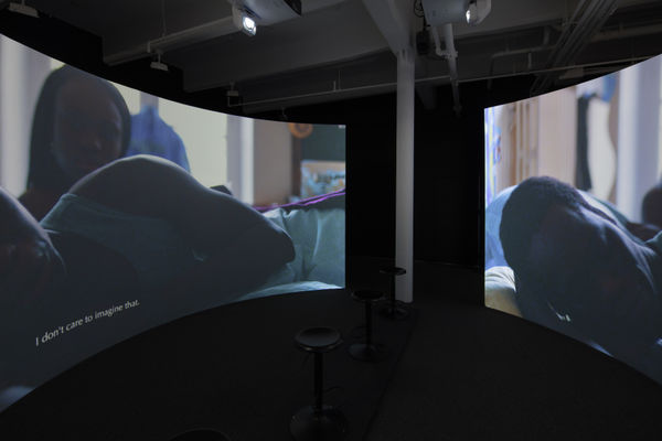 Installation view: Terence Nance, Univitellin, 2016.