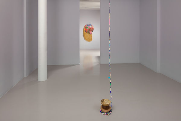 Installation view of Alberta Whittle: Towards a m̶o̶t̶h̶e̶r̶f̶u̶l̶ loving praxis, we cast seeds into the darkness at Nicola Vassell Gallery. Photo: Lance Brewer