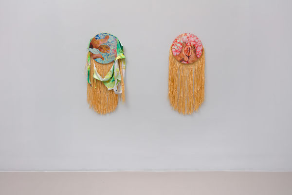 Installation view of Alberta Whittle: Towards a m̶o̶t̶h̶e̶r̶f̶u̶l̶ loving praxis, we cast seeds into the darkness at Nicola Vassell Gallery. Photo: Lance Brewer