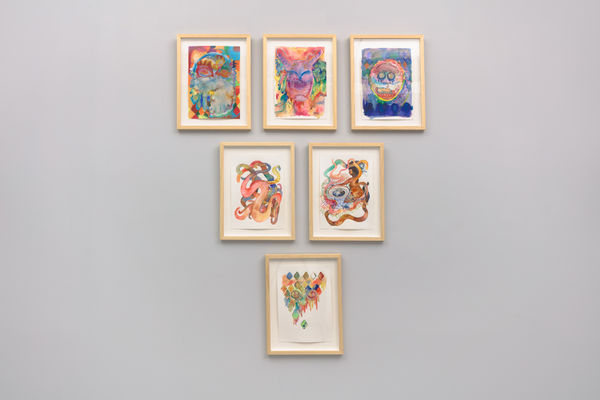 Installation view of Alberta Whittle: Towards a m̶o̶t̶h̶e̶r̶f̶u̶l̶ loving praxis, we cast seeds into the darkness at Nicola Vassell Gallery. Photo: Lance Brewer