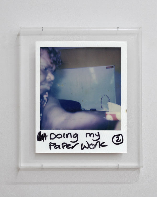 Doing My Paperwork Framed