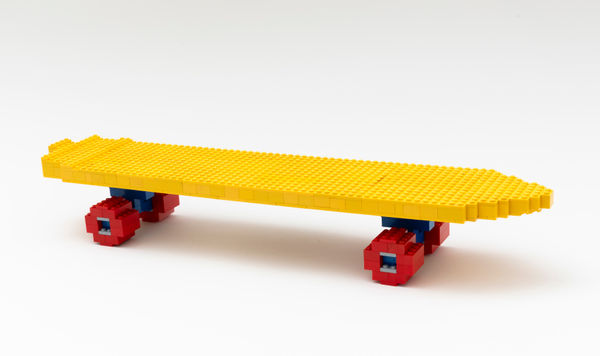 CLAIRE HEALY & SEAN CORDEIRO Skateboard, 2023 recontexualised lego 8.6 x 55.5 x 11.2 cm