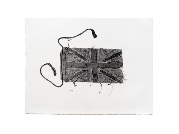 KYRA MANCKTELOW No Blak in the Union Jack, 2024 ink transfer on Hahnemühle paper 60 x 80 cm unique series of 10