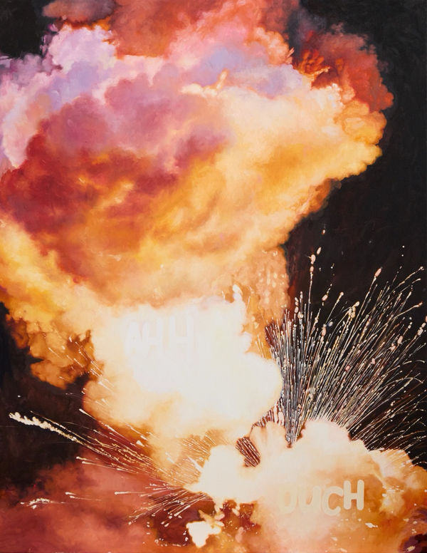 Savannah Jarvis Nerve endings like an electrical fire, 2025 oil on polycotton 91.5 x 71.5 cm