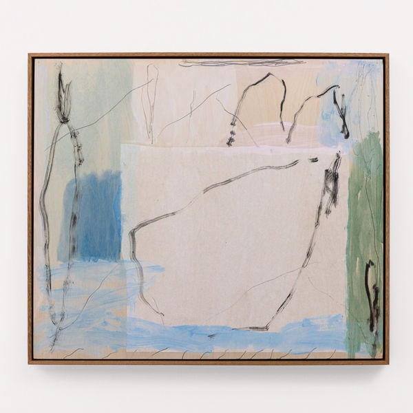 Your Vessel, 2025, acrylic, ink, paper, pencil on board, 64 x 74cm