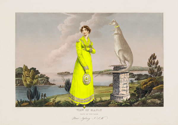 JOAN ROSS View of Manly, Land of the tame, 2021 hand-coloured pigment print on rag paper 49 x 69 cm / 59.5 x 79.5 x 4 cm (framed) edition of 8 + 2 AP