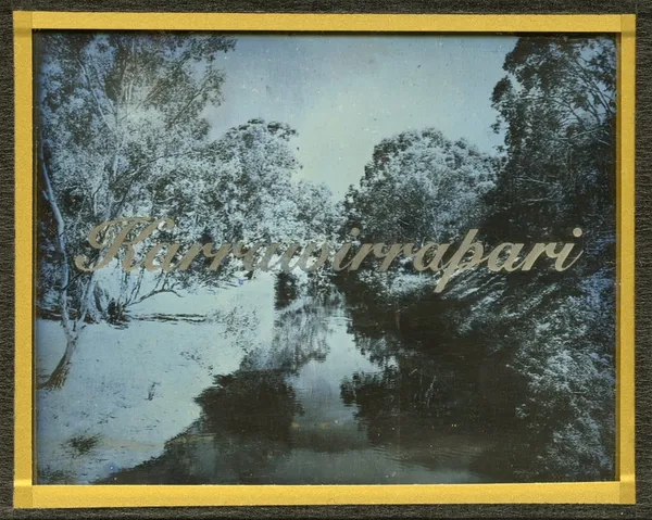 James Tylor We Call This Place (Karrawirrapari), 2020 daguerreotype with engraved text 10 x 12.5 cm