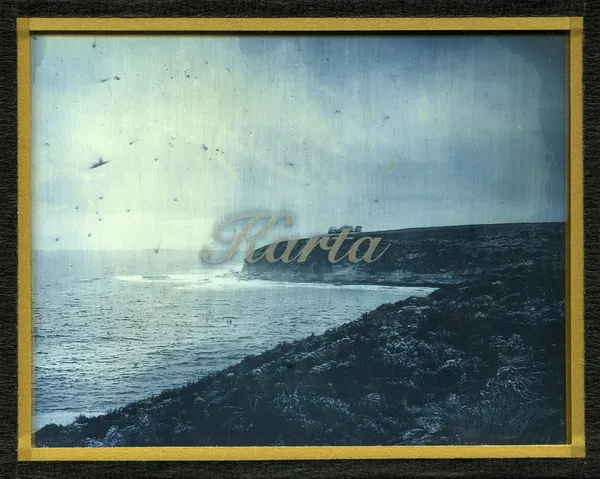 James Tylor We Call This Place (Karta), 2020 daguerreotype with engraved text 10 x 12.5 cm