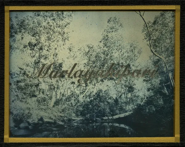 James Tylor We Call This Place (Murlayakipari), 2020 daguerreotype with engraved text 10 x 12.5 cm