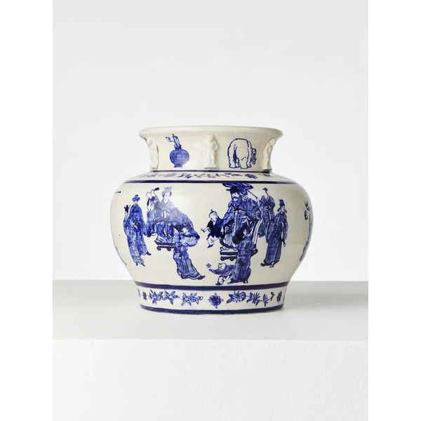 Casey Chen My Blue And White Jar, 2020 glazed stoneware and underglaze 22 x 30 x 30 cm