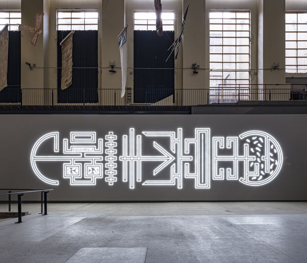 Darrell Sibosado Galalan at Gumiri, 2023-24 LED light installation 1400 x 300 cm Included in the 2024 Biennale of Sydney