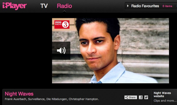 Frank Auerbach: Night Waves, Radio 3