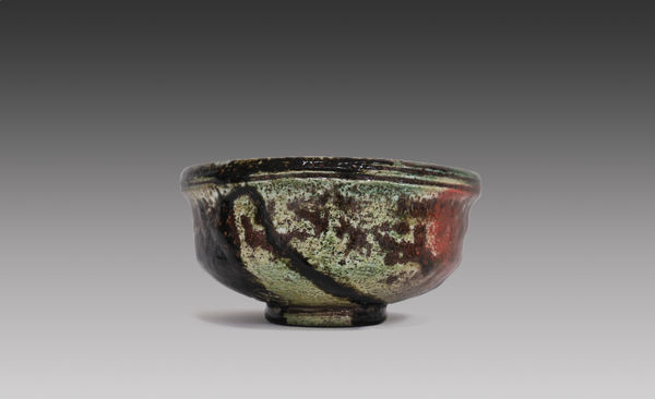 Ōhi Toshio Chōzaemon XI, Black Tea Bowl with Copper Glaze, 2014